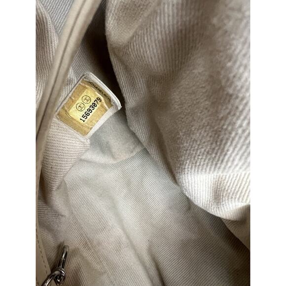 CHANEL Caviar Timeless CC Accordion Flap Beige Shoulder Bag - Picture 6 of 16